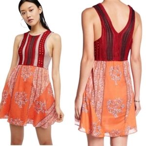 FREE PEOPLE - Katie Crochet Floral Dress